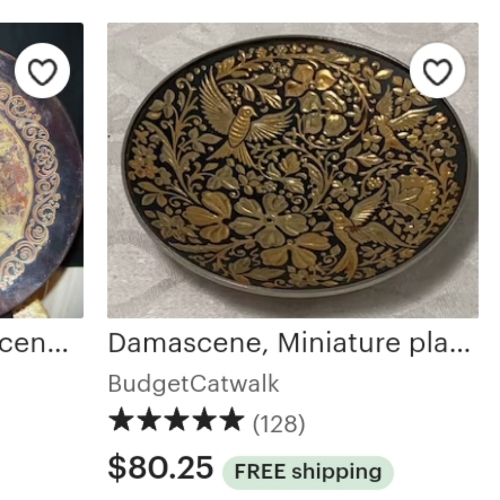 A Damascene mini plate.